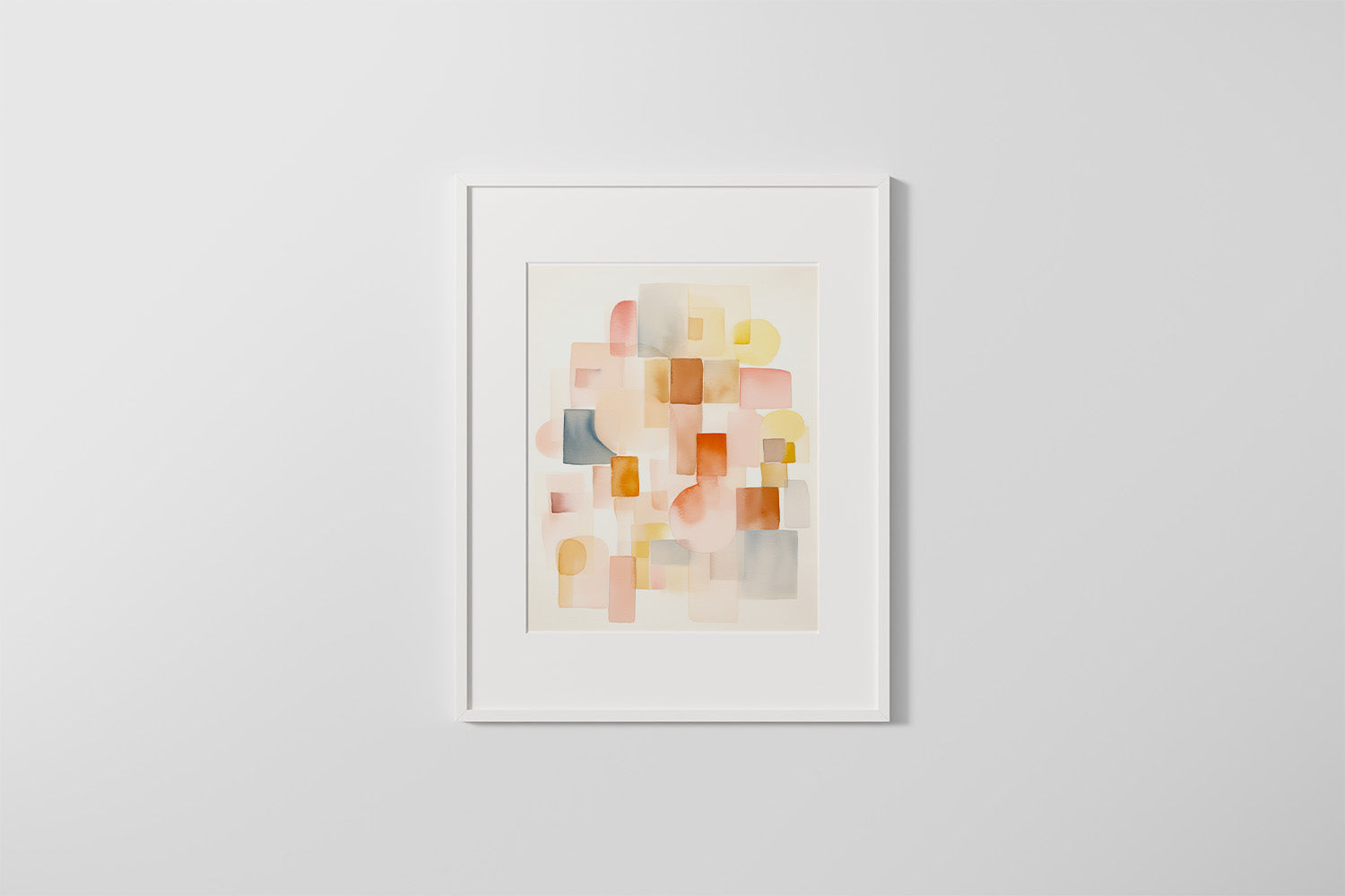 Abstract Watercolor Squares Art Print – A Modern Touch of Whimsy!