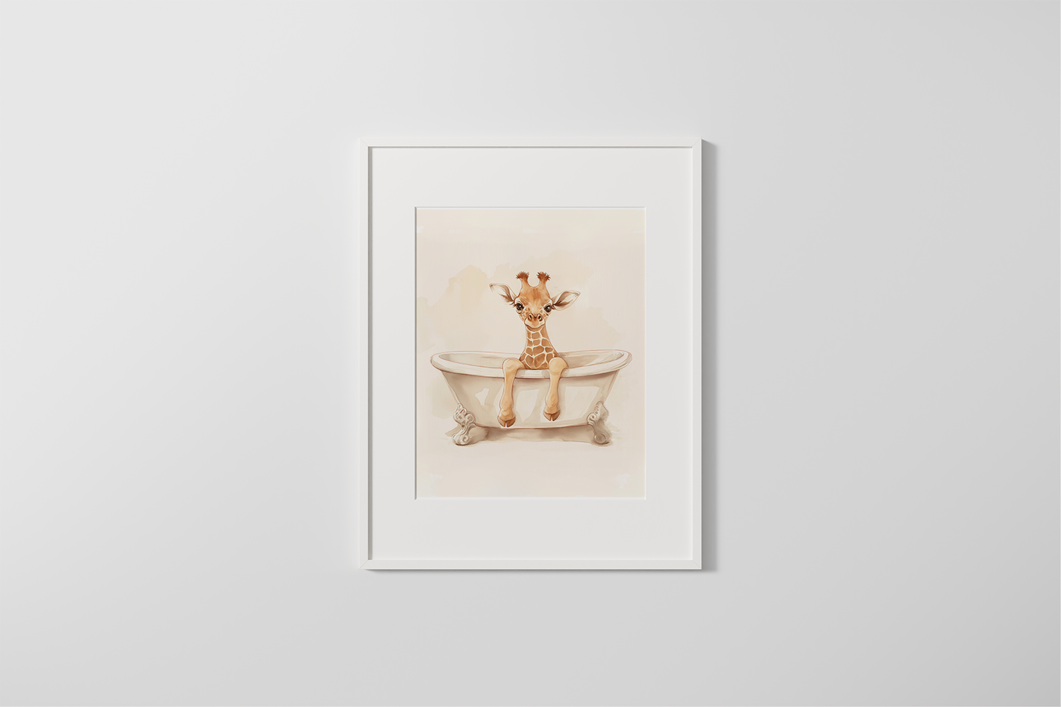 Giraffe in a Bubble Bath