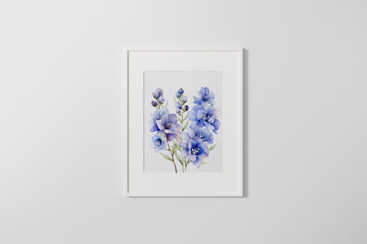 Spring Bloom Delphiniums Wall Art