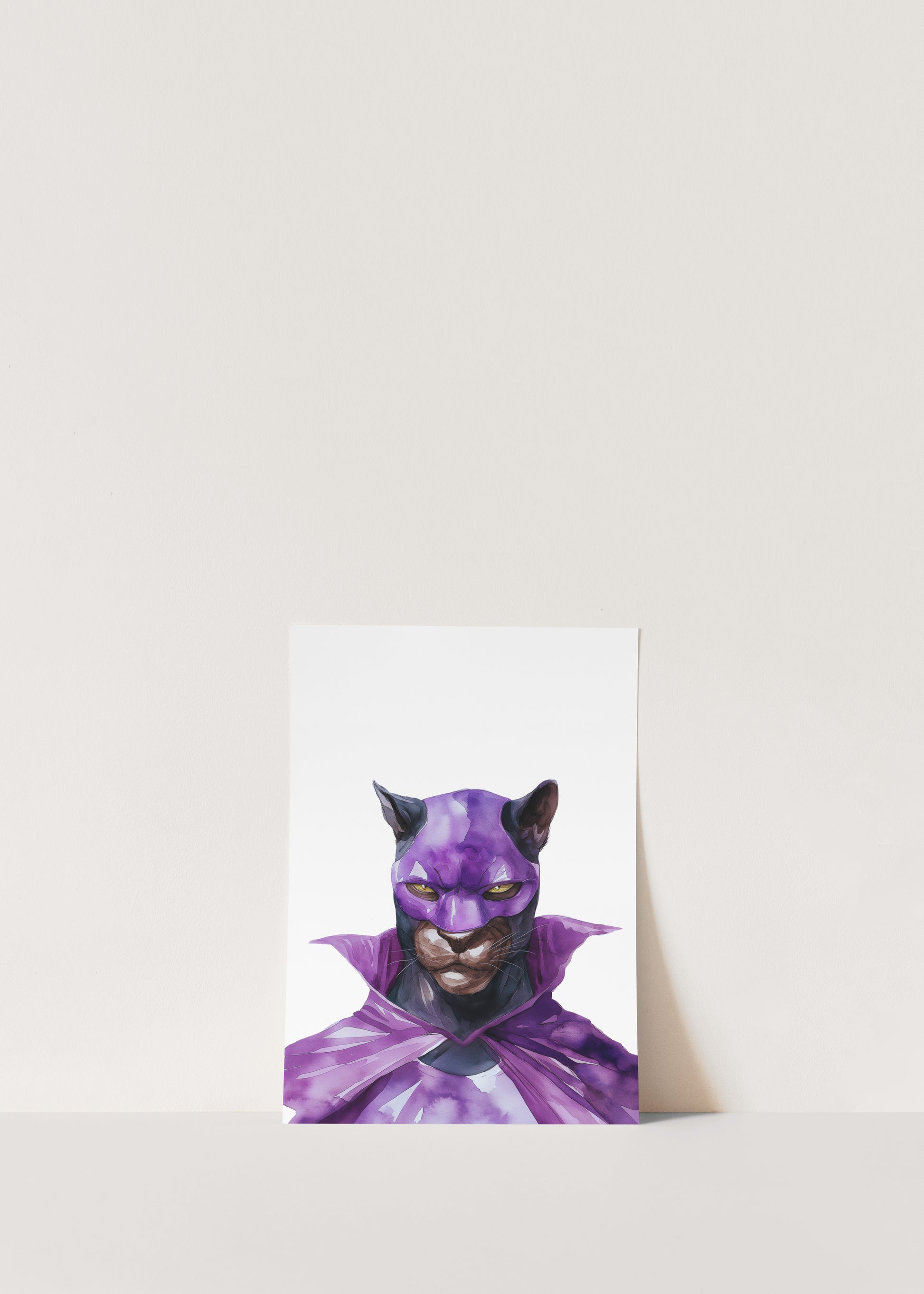 Dika The Black Leopard Wall Art Print – Safari Animal Kids Decor | Serengeti Super Squad Collection