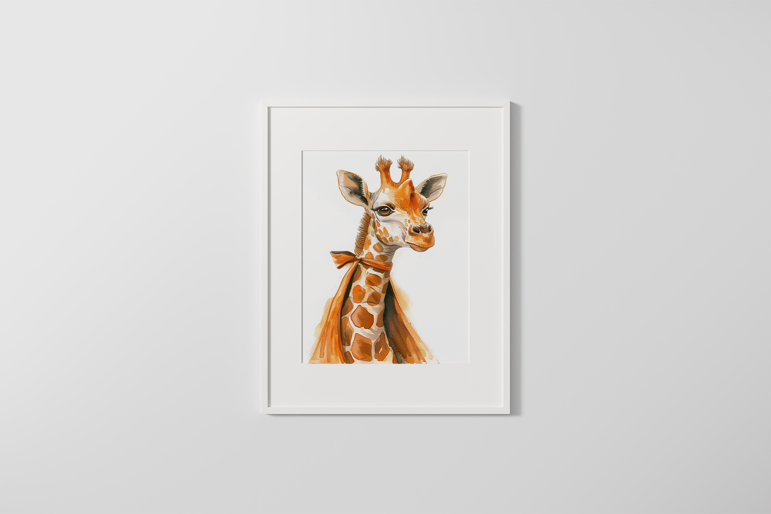 Sierra the Giraffe Wall Art Print – Safari Animal Kids Decor | Serengeti Super Squad Collection