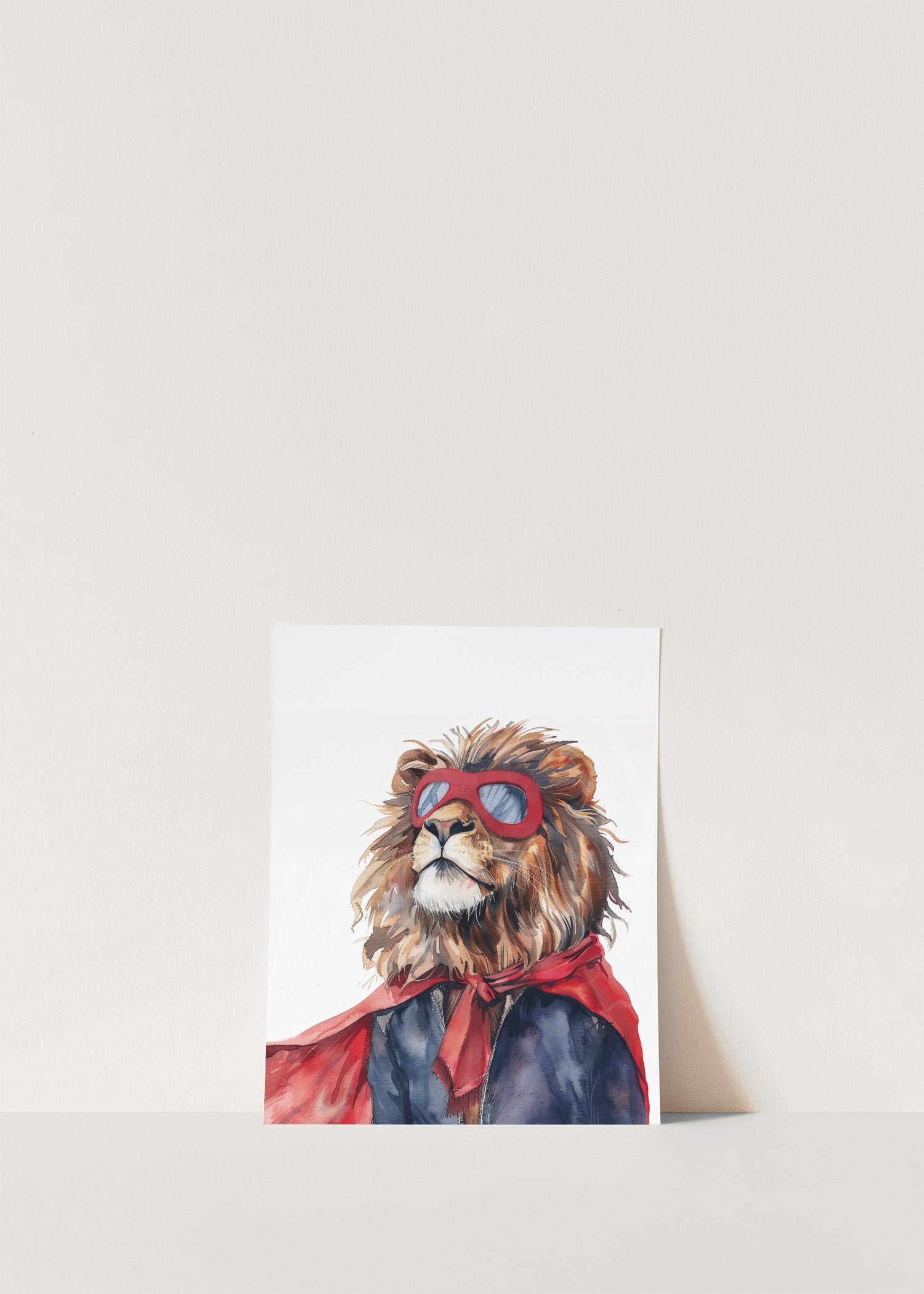 Ziki The Lion Wall Art Print – Safari Animal Kids Decor | Serengeti Super Squad Collection