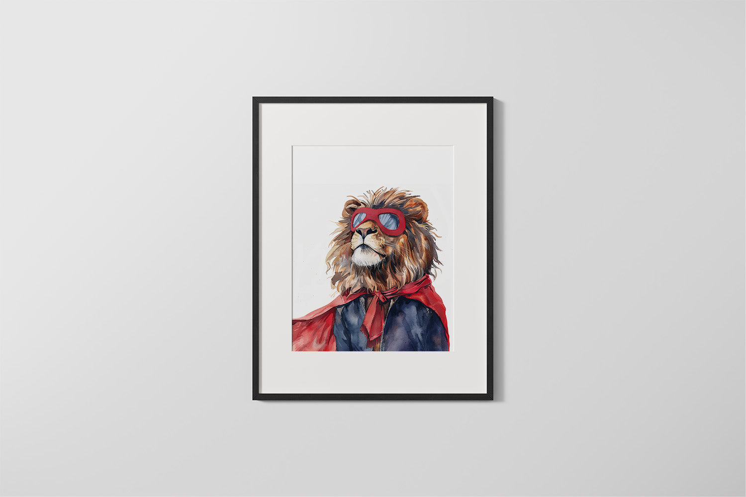 Ziki The Lion Wall Art Print – Safari Animal Kids Decor | Serengeti Super Squad Collection