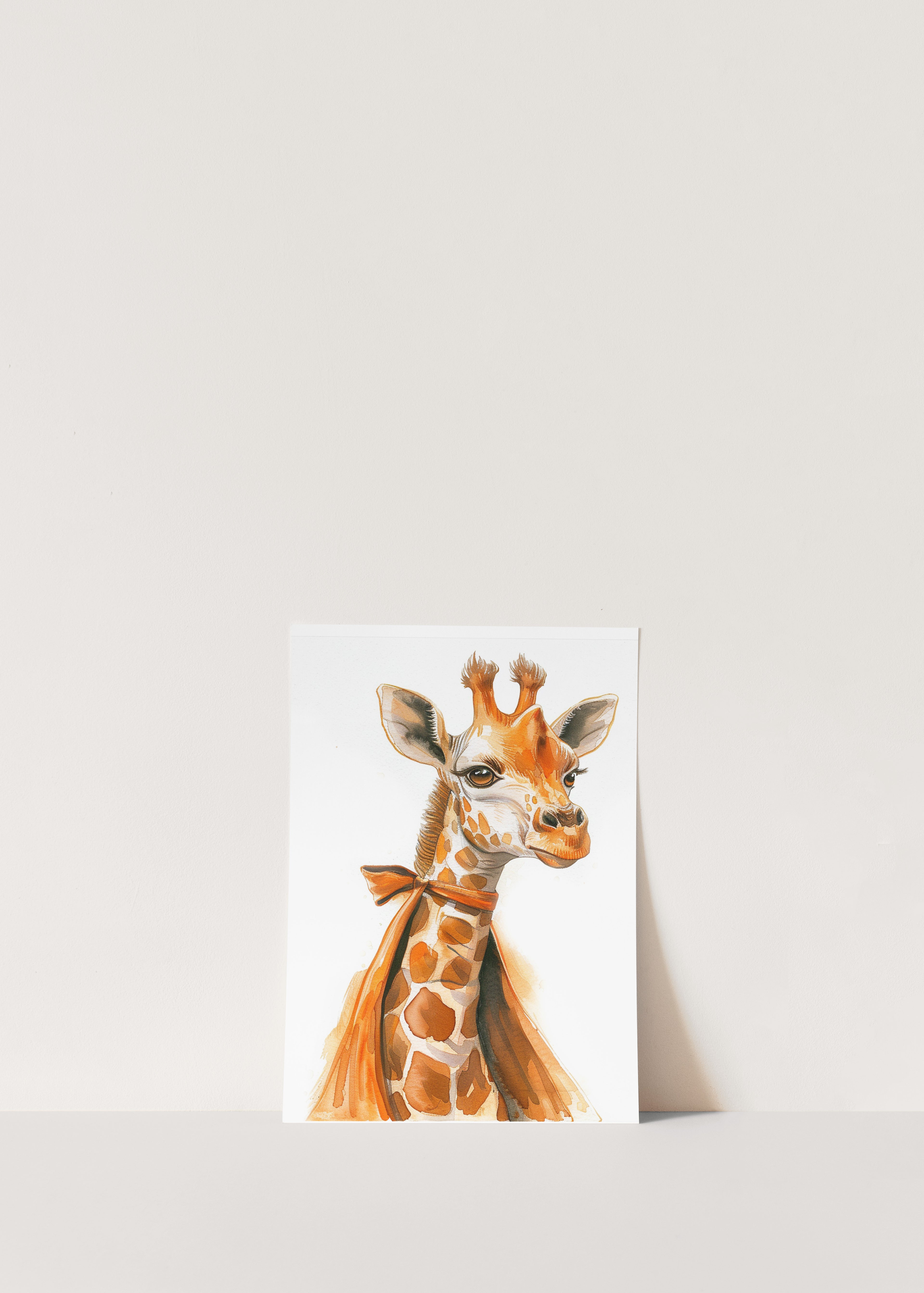 Sierra the Giraffe Wall Art Print – Safari Animal Kids Decor | Serengeti Super Squad Collection