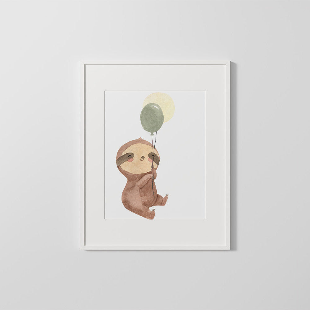 Up, Up, Zubi! – Slothy Town Art Print