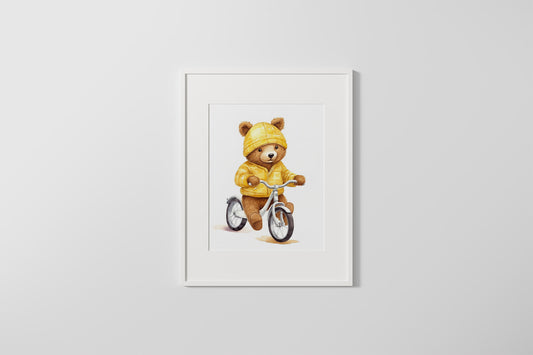 Teddy Rides A Bike