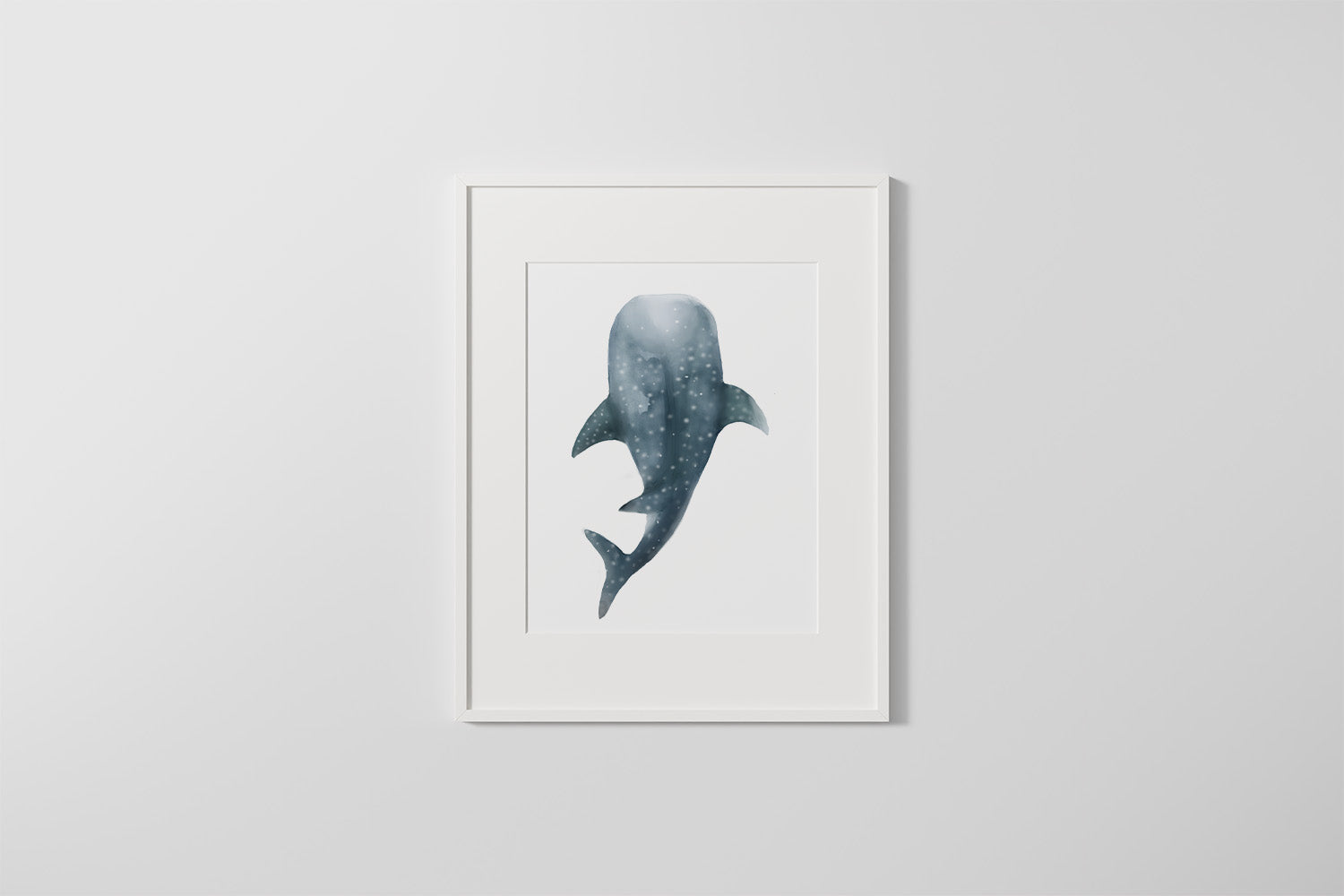 Whale Shark Watercolor Print – Ocean-Themed Kids Wall Decor