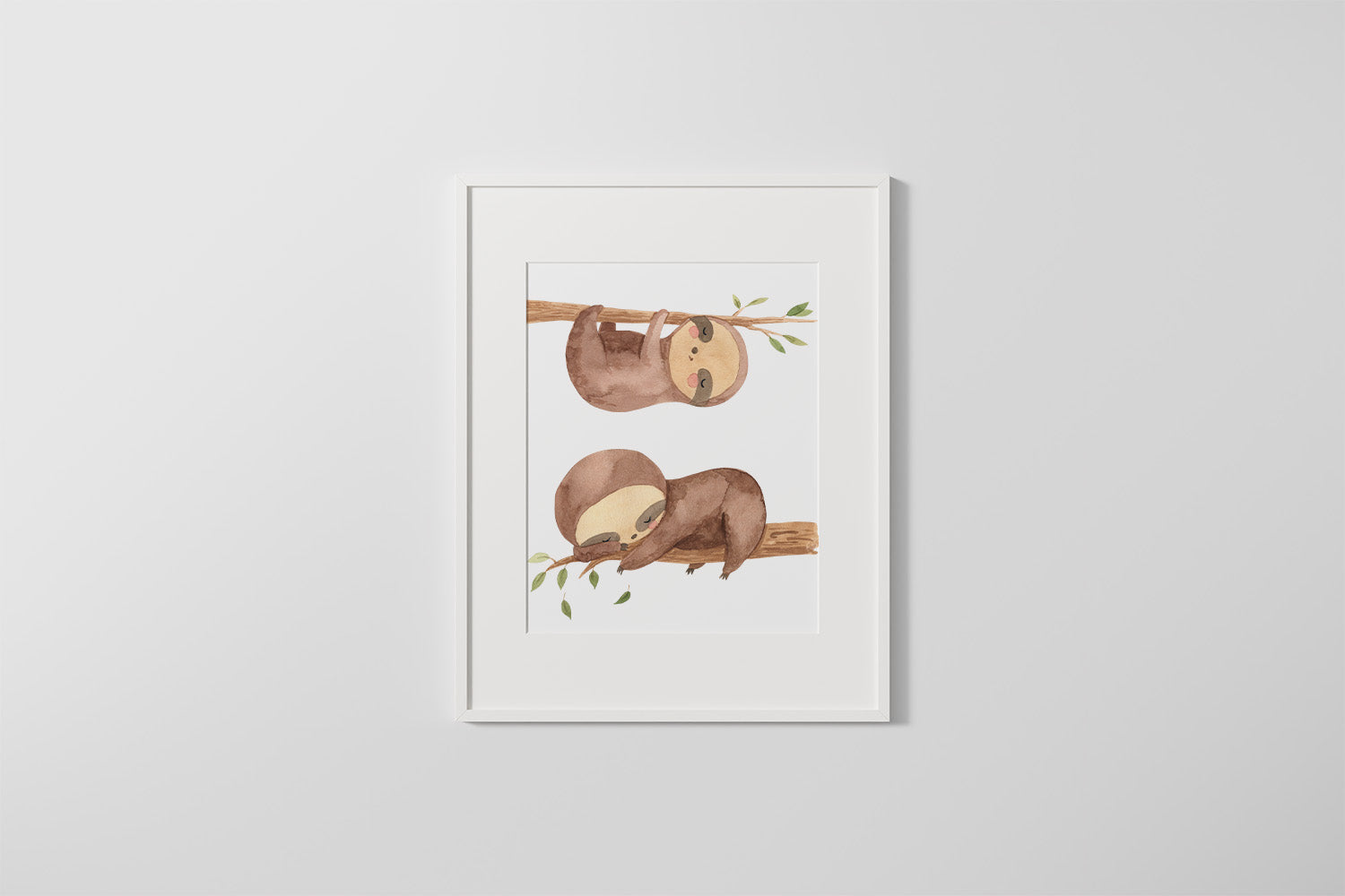 Snuggle Nap – Slothy Town Art Print
