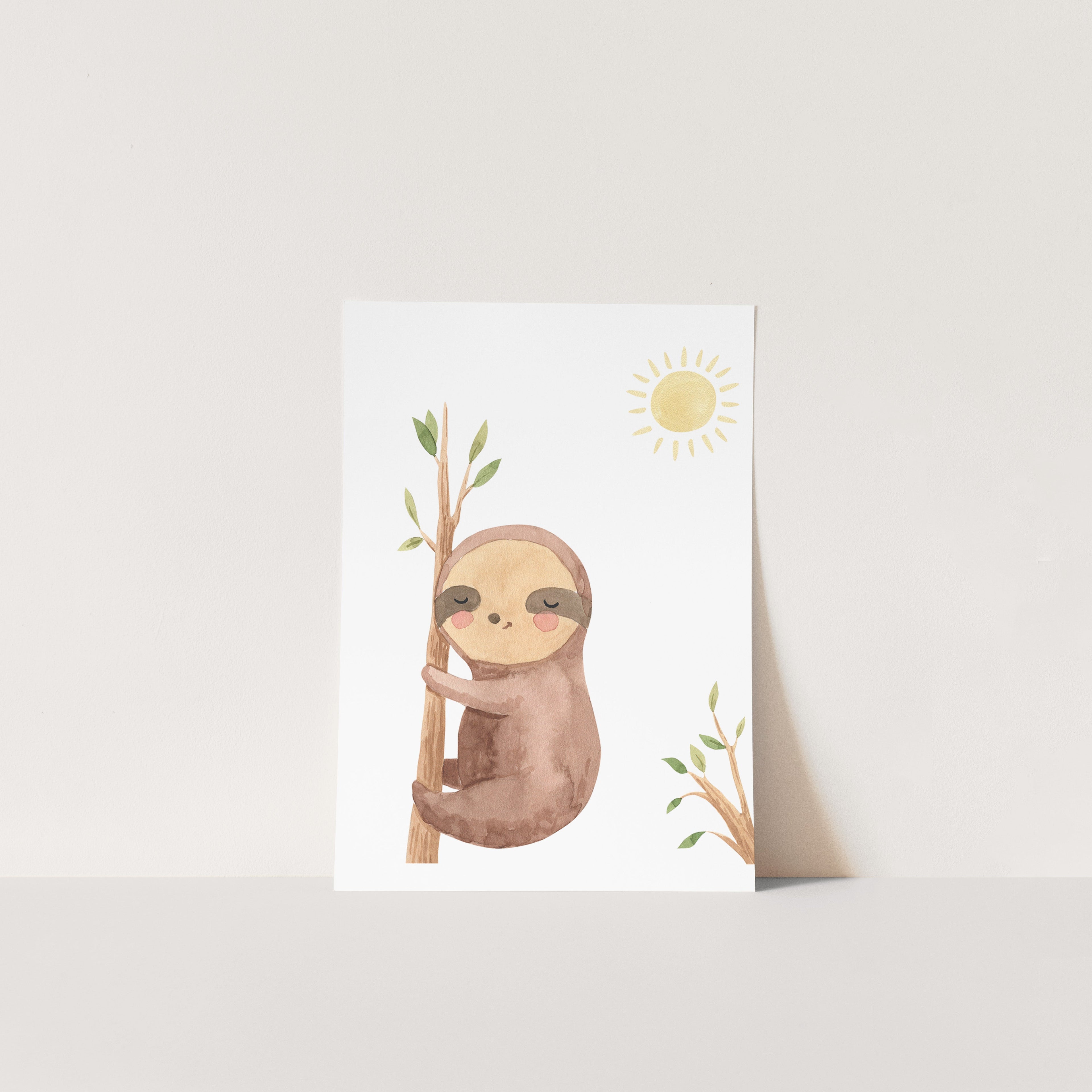 Tree Climb – Slothy Town Art Print
